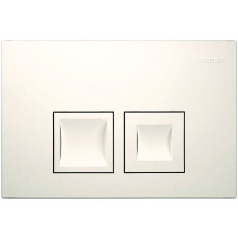 Geberit Delta35 Flush Plate for Dual Flush - White Alpine