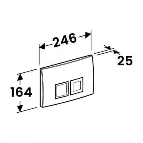 Geberit Delta35 Flush Plate for Dual Flush - White Alpine