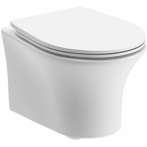 Signature Sandro Wall Hung Rimless Toilet - Soft Close Seat