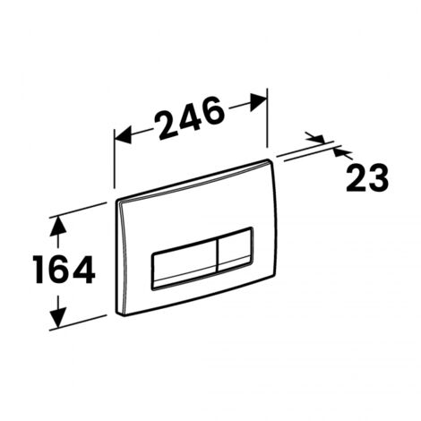 Geberit Delta50 Flush Plate for Dual Flush - White Alpine