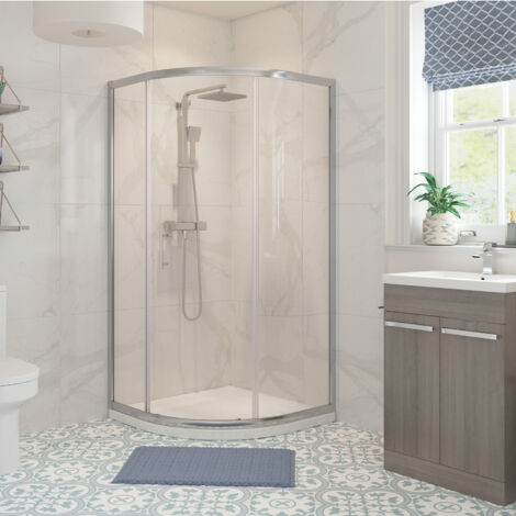 Signature Verve 1-Door Quadrant Shower Enclosure 900mm x 900mm - 6mm Glass (1/2)