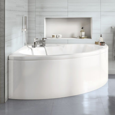 Signature Cove Double Ended Corner Bath 1350mm x 1350mm (inc Panel)