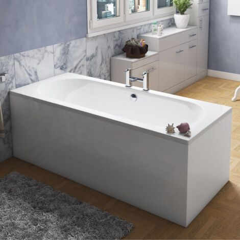 Signature Olympus Double Ended Rectangular Bath 1700mm x 700mm 0 Tap Hole (inc Leg Set) (1/5)