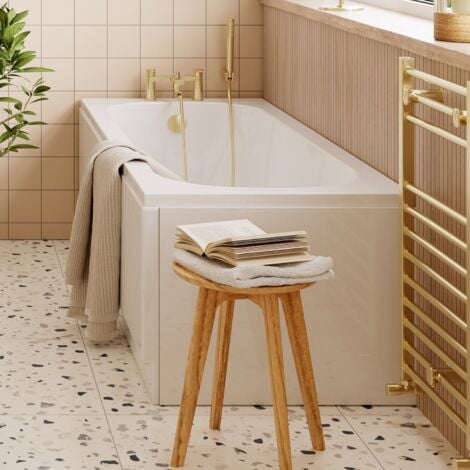 Signature Olympus Single Ended Rectangular Bath 1700mm x 700mm 2 Tap Hole (inc Leg Set)