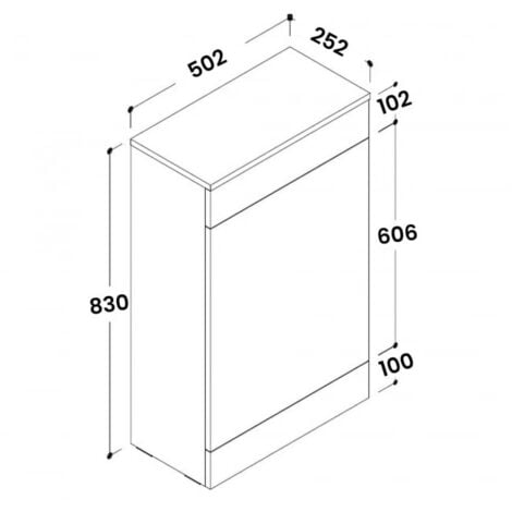 Signature Aalborg Back to Wall WC Toilet Unit 500mm Wide - White Gloss