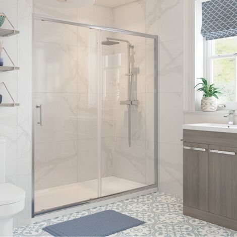 Signature Verve Sliding Shower Door 1200mm Wide - 6mm Glass