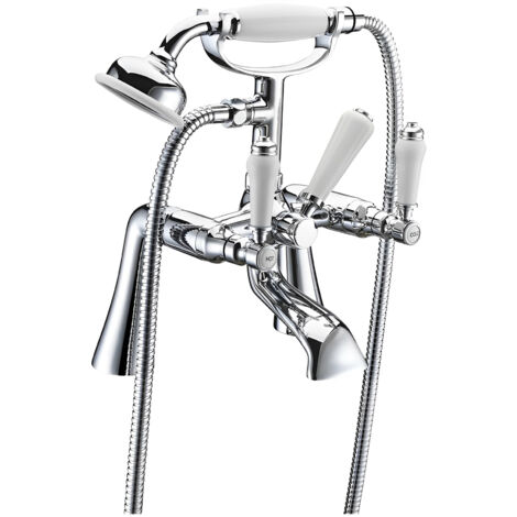 Signature Hampstead Bath Shower Mixer Tap with Shower Kit - Chrome (1/3)