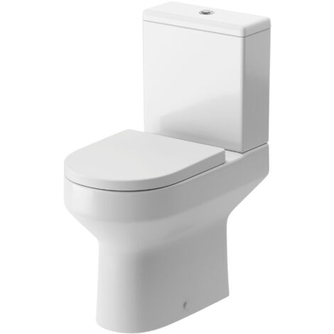 Signature Babylon Comfort Height Close Coupled Toilet with Push Button Cistern - Soft Close Seat