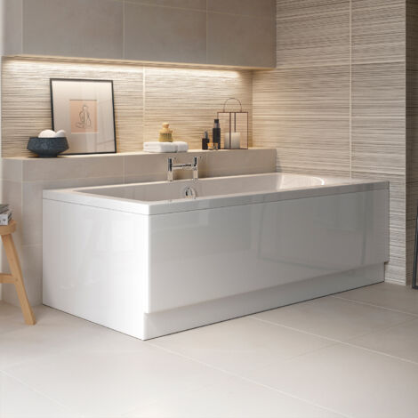 Signature Hermes Double Ended Rectangular Bath 1700mm x 800mm 0 Tap Hole (inc Leg Set) (1/5)
