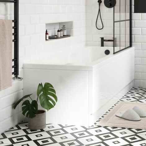 Signature Hermes Single Ended Rectangular Bath 1500mm x 700mm 0 Tap Hole (inc Leg Set)
