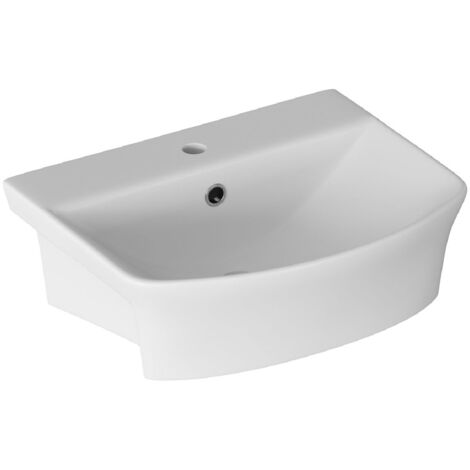 Signature Indus Semi-Recessed Basin 500mm Wide - 1 Tap Hole (1/5)