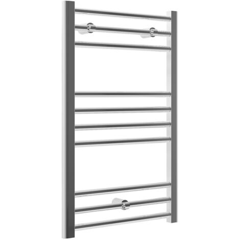 Signature Paragon Straight Heated Towel Rail 800mm H x 500mm W - Chrome (1/2)