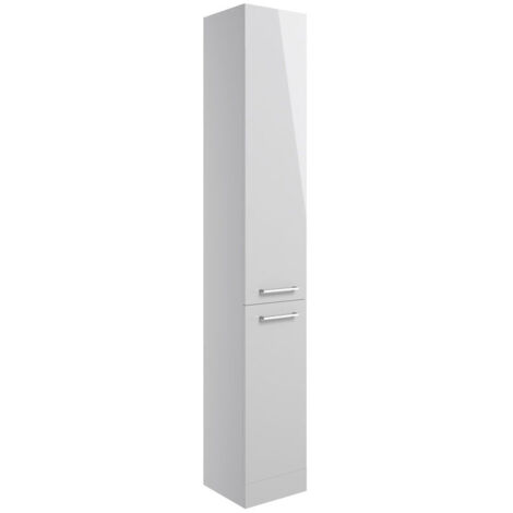 Signature Gothenburg Floor Standing 2-Door Tall Unit 350mm Wide - Grey Gloss (1/4)