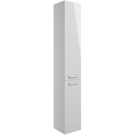 Signature Aalborg Floor Standing 2-Door Tall Unit 350mm Wide - Grey Gloss (1/4)