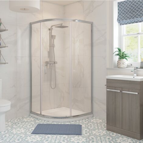 Signature Verve 1-Door Quadrant Shower Enclosure 800mm x 800mm - 6mm Glass (1/2)