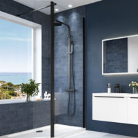 Orbit S8 Black Flipper Glass Panel 275mm Wide - 8mm Clear Glass