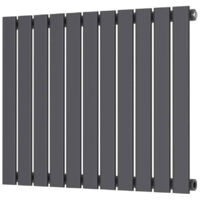 Orbit Bravo Single Designer Horizontal Radiator 600mm H x 750mm W - Anthracite