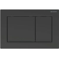 Geberit Omega30 Dual Flush Plate - Matt Black/Black