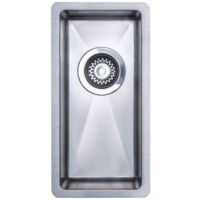 Prima+ R10 0.5 Bowl Undermount/Inset Kitchen Sink with Waste Kit 440mm L x 220mm W - Stainless Steel