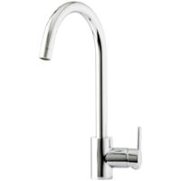 Prima Soho Swan Neck Single Lever Kitchen Sink Mixer Tap - Chrome