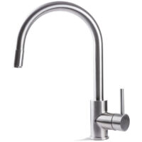 Prima+ Tiber Pull Out Single Lever Kitchen Sink Mixer Tap - Stainless Steel