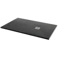 MX Minerals Jet Black Slate Effect Rectangular Shower Tray 1700mm x 800mm