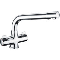 Prima Classic Dual Lever Quarter Turn Kitchen Sink Mixer Tap - Chrome