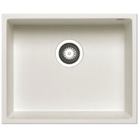 Prima+ Granite 1.0 Bowl Undermount Kitchen Sink 540mm L x 440mm W - White