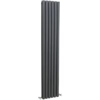 Nuie 1800mm x 354mm Anthracite Revive Double Panel Radiator - HLA77