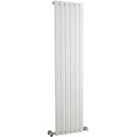 Hudson Reed Sloane Single Designer Vertical Radiator 1800mm H x 354mm W - Satin White