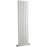 Hudson Reed Sloane Double Designer Vertical Radiator 1800mm H x 354mm W - Satin White