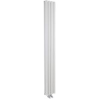 Hudson Reed Revive Space-Saving Double Designer Vertical Radiator 1800mm H x 237mm W - White