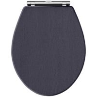 Old London Richmond Twilight Blue Woodgrain Round Soft Close Toilet Seat - LOS399