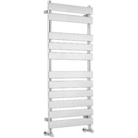 Nuie Piazza Flat Panel Heated Towel Rail 1200mm H x 500mm W - Chrome