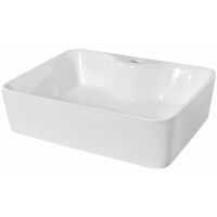 Nuie Vessels Square Sit-On Countertop Basin 485mm Wide - 1 Tap Hole