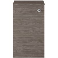 Nuie Athena Back to Wall WC Toilet Unit 500mm Wide - Anthracite Woodgrain