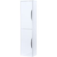 Nuie Parade Tall Wall Mounted Cupboard Unit 350mm Wide - Gloss White