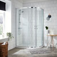 Nuie Ella Offset Quadrant Shower Enclosure 1200mm x 800mm with Tray RH 5mm - Glass
