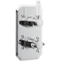 Nuie Edwardian Concealed Shower Valve Dual Handle - Chrome