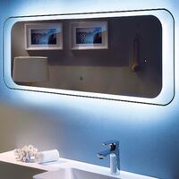 RAK Harmony LED Mirrors with Switch and Demister Pad 500mm H x 1200mm W