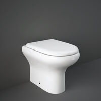 RAK Compact Rimless Back to Wall Toilet 455mm Comfort Height with Soft Close Seat