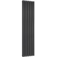 Reina Neva Double Designer Vertical Radiator 1800mm H x 413mm W Anthracite