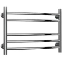 Reina Eos Curved Heated Towel Rail 430mm H x 600mm W Polished Stainless Steel
