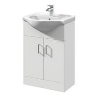 Nuie Mayford Complete Furniture Bathroom Suite with L-Shaped Shower Bath 1700mm - Right Handed