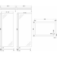 Nuie Walk-In Shower Enclosure with 1200mm x 800mm Tray - 8mm Glass