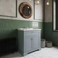 Hudson Reed Old London Floor Standing Vanity Unit with 3TH Basin 800mm Wide - Storm Grey