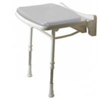 AKW 2000 Series Standard Fold Up Shower Seat - Grey Padded