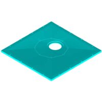 AKW Tuff Form8 Square Wet Room Floor Former with Rotatable Drain Outlet 900mm x 900mm