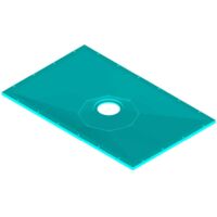 AKW Tuff Form8 Rectangular Wet Room Floor Former with Rotatable Drain Outlet 1300mm x 820mm