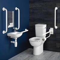 Armitage Shanks Contour 21+ Ambulant Care Doc M Pack with CC Disabled Toilet and Basin